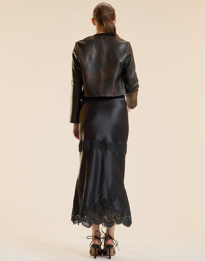 Garbo Silky Lace Skirt | Cynthia Rowley Clothing