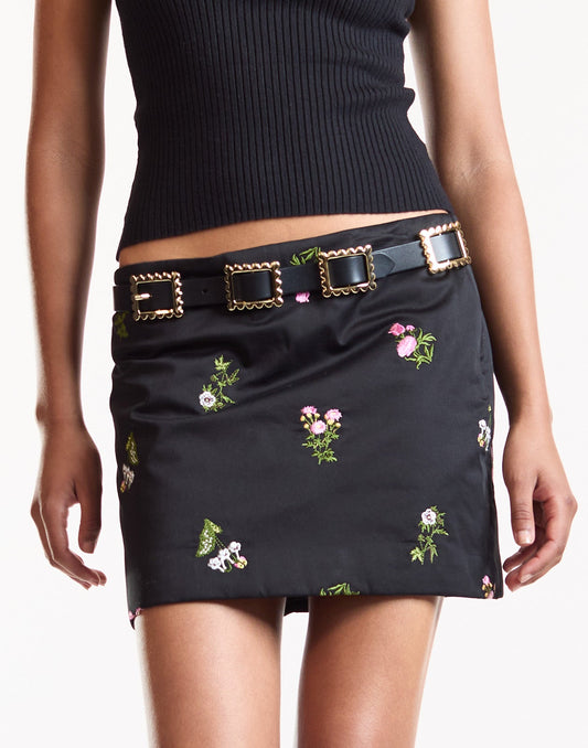 Bouquet Embroidered Skirt | Cynthia Rowley Clothing|Sale