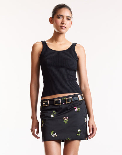 Bouquet Embroidered Skirt | Cynthia Rowley Clothing|Sale