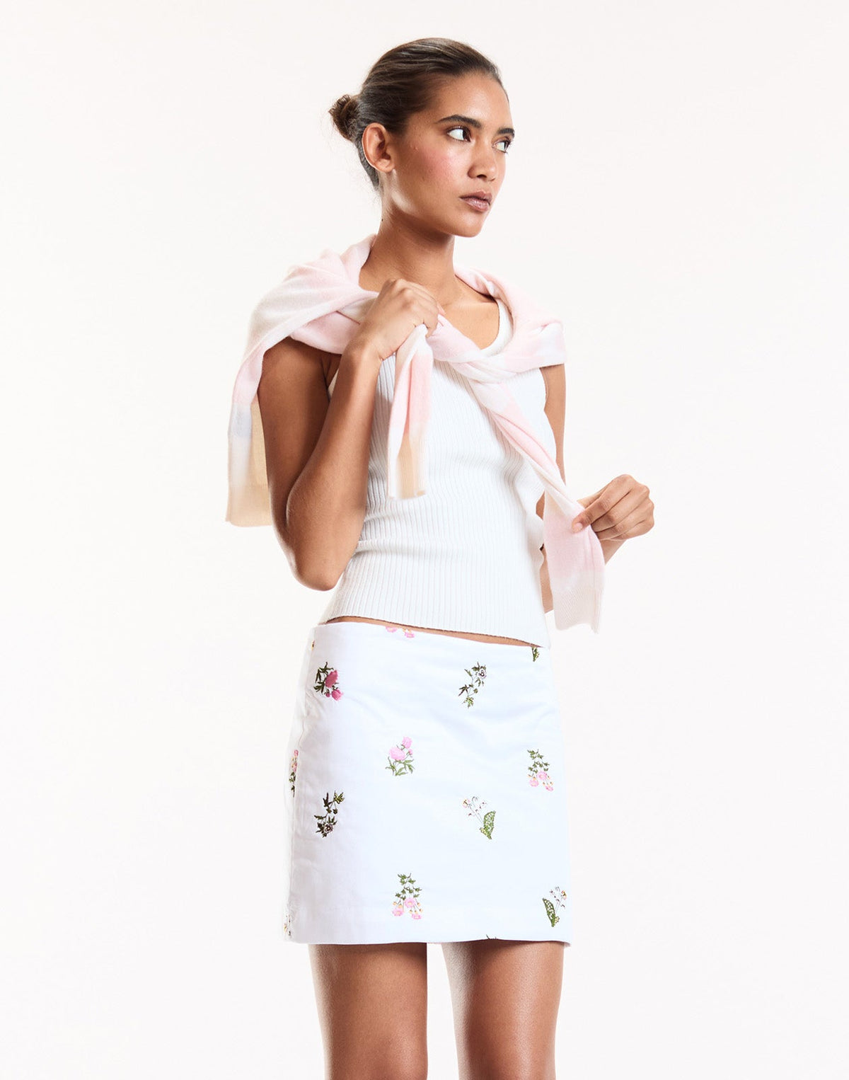 Bouquet Embroidered Skirt | Cynthia Rowley Clothing|Sale