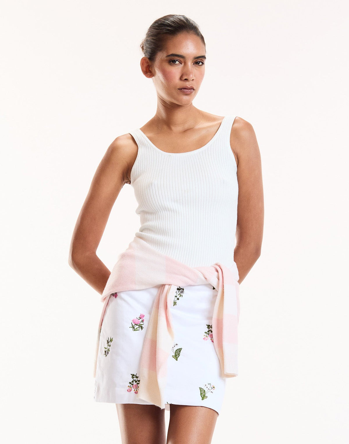 Bouquet Embroidered Skirt | Cynthia Rowley Clothing|Sale