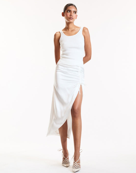 Siren Ruched Skirt | Cynthia Rowley Clothing