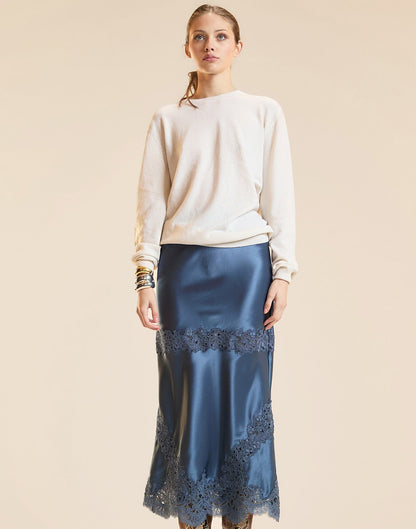 Garbo Silky Lace Skirt | Cynthia Rowley Clothing