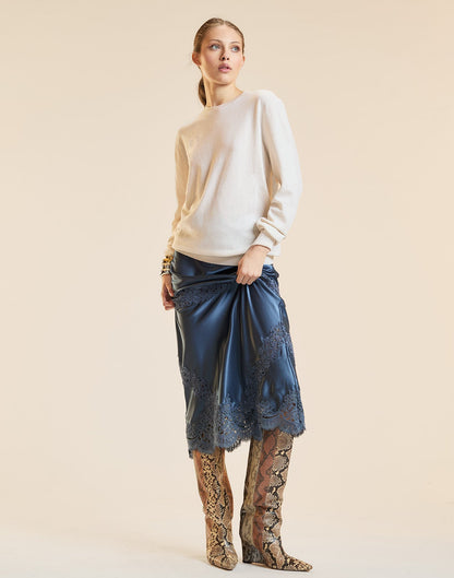 Garbo Silky Lace Skirt | Cynthia Rowley Clothing