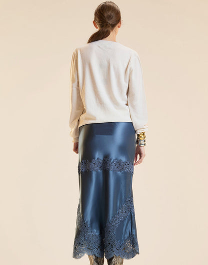 Garbo Silky Lace Skirt | Cynthia Rowley Clothing