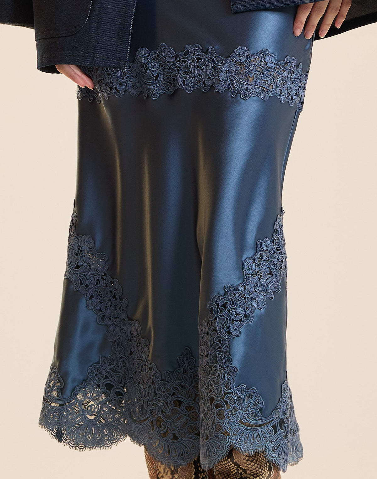 Garbo Silky Lace Skirt | Cynthia Rowley Clothing