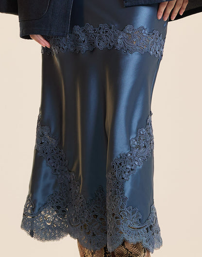 Garbo Silky Lace Skirt | Cynthia Rowley Clothing