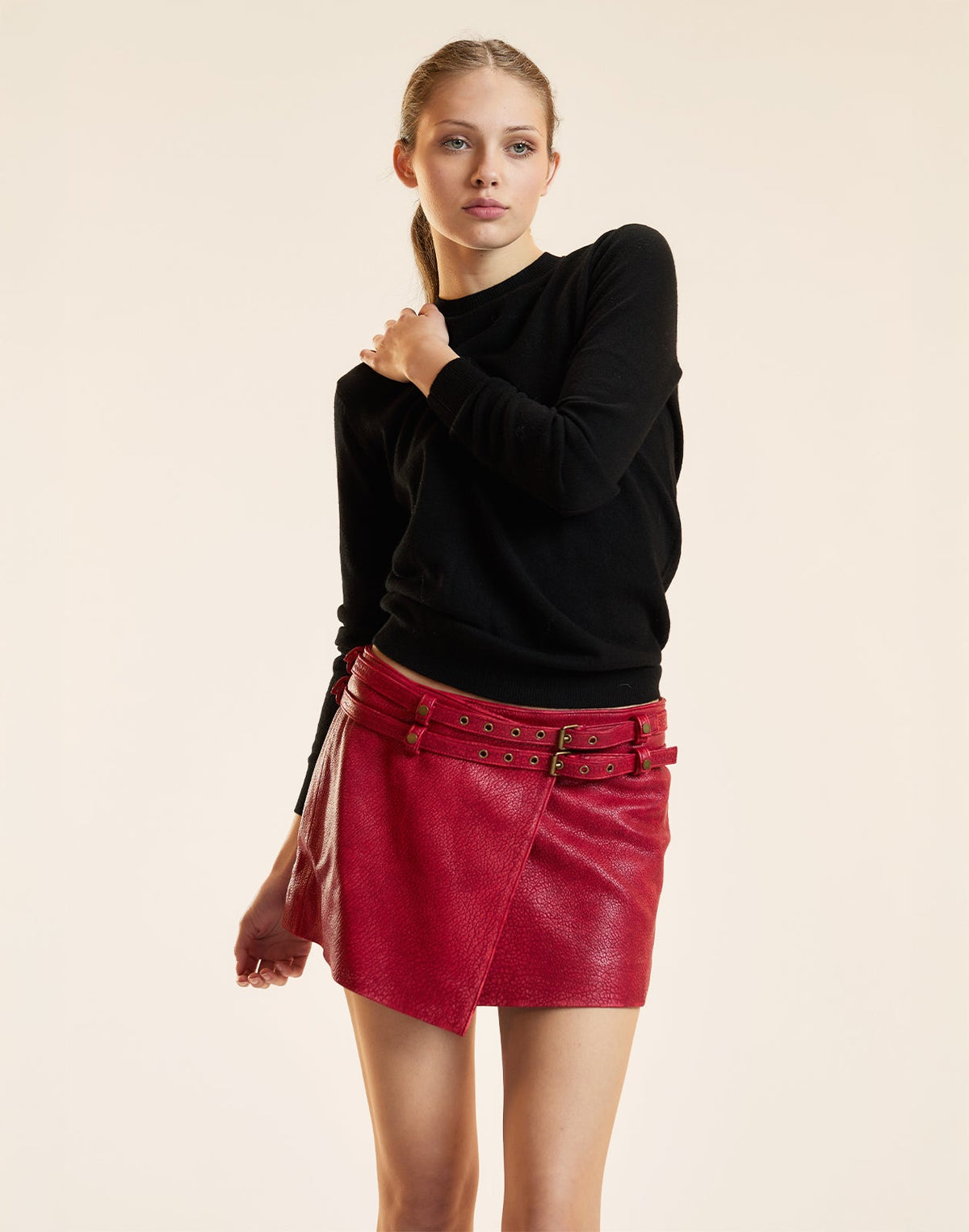 Winona Leather Wrap Skirt | Cynthia Rowley Clothing