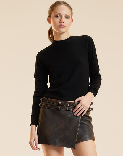 Winona Leather Wrap Skirt | Cynthia Rowley Clothing