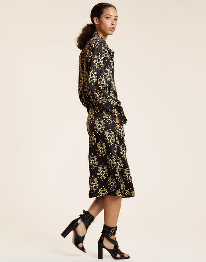 Gold Filigree Skirt | Cynthia Rowley Clothing