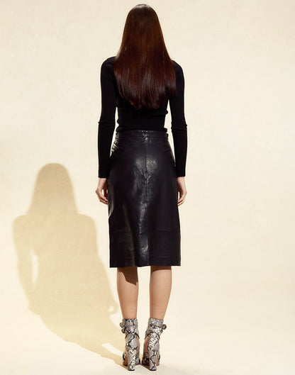 The London Leather Skirt | Cynthia Rowley Clothing|Sale