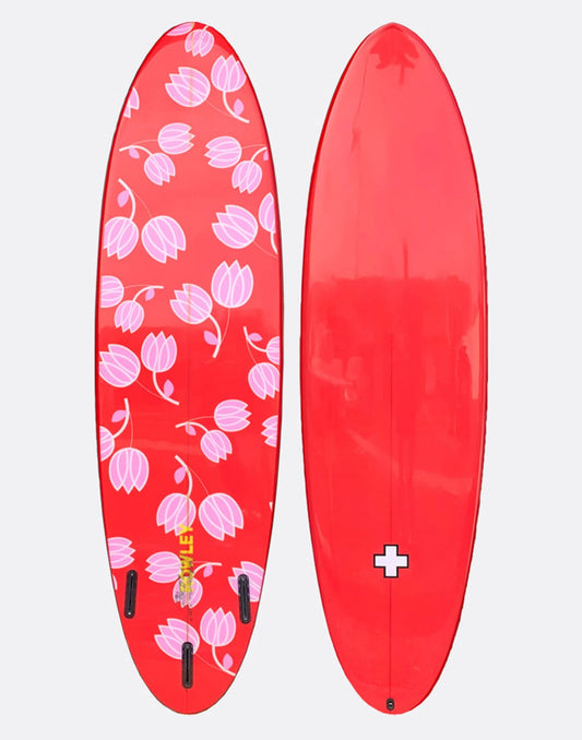 Custom 7' Surfboard - Tulips | Cynthia Rowley Clothing|Accessories