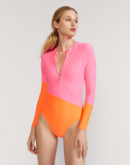 Nazare Colorblock Surfsuit | Cynthia Rowley Clothing|Sale