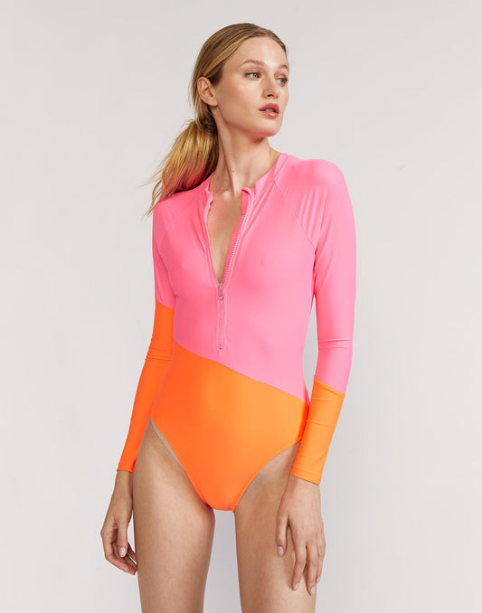 Nazare Colorblock Surfsuit | Cynthia Rowley Clothing|Sale