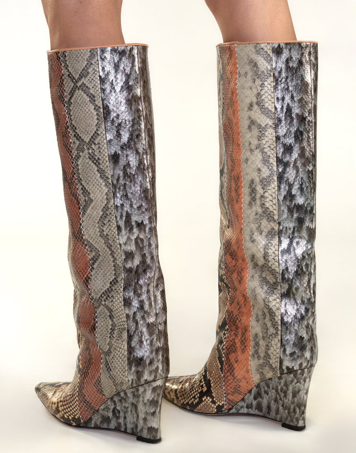 Embossed Leather Wedge Boot | Cynthia Rowley Accessories|Sale