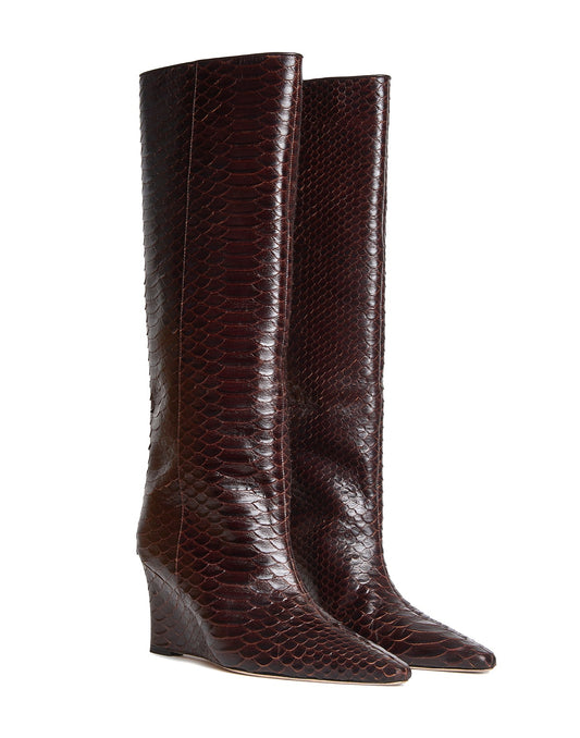 Embossed Leather Wedge Boot | Cynthia Rowley Accessories|Sale