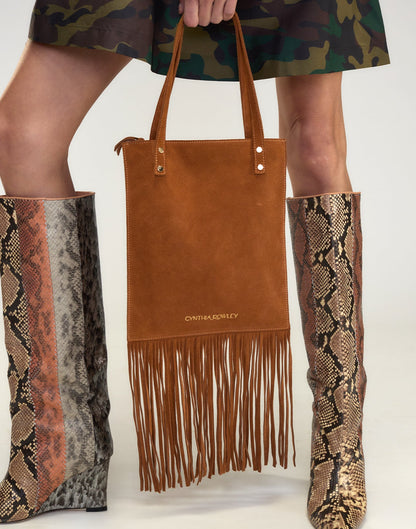 Felicity Fringe Suede Tote | Cynthia Rowley Accessories