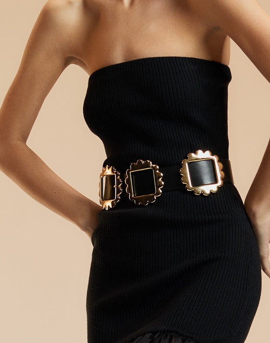Gold Buckle Belt | Cynthia Rowley Accessories