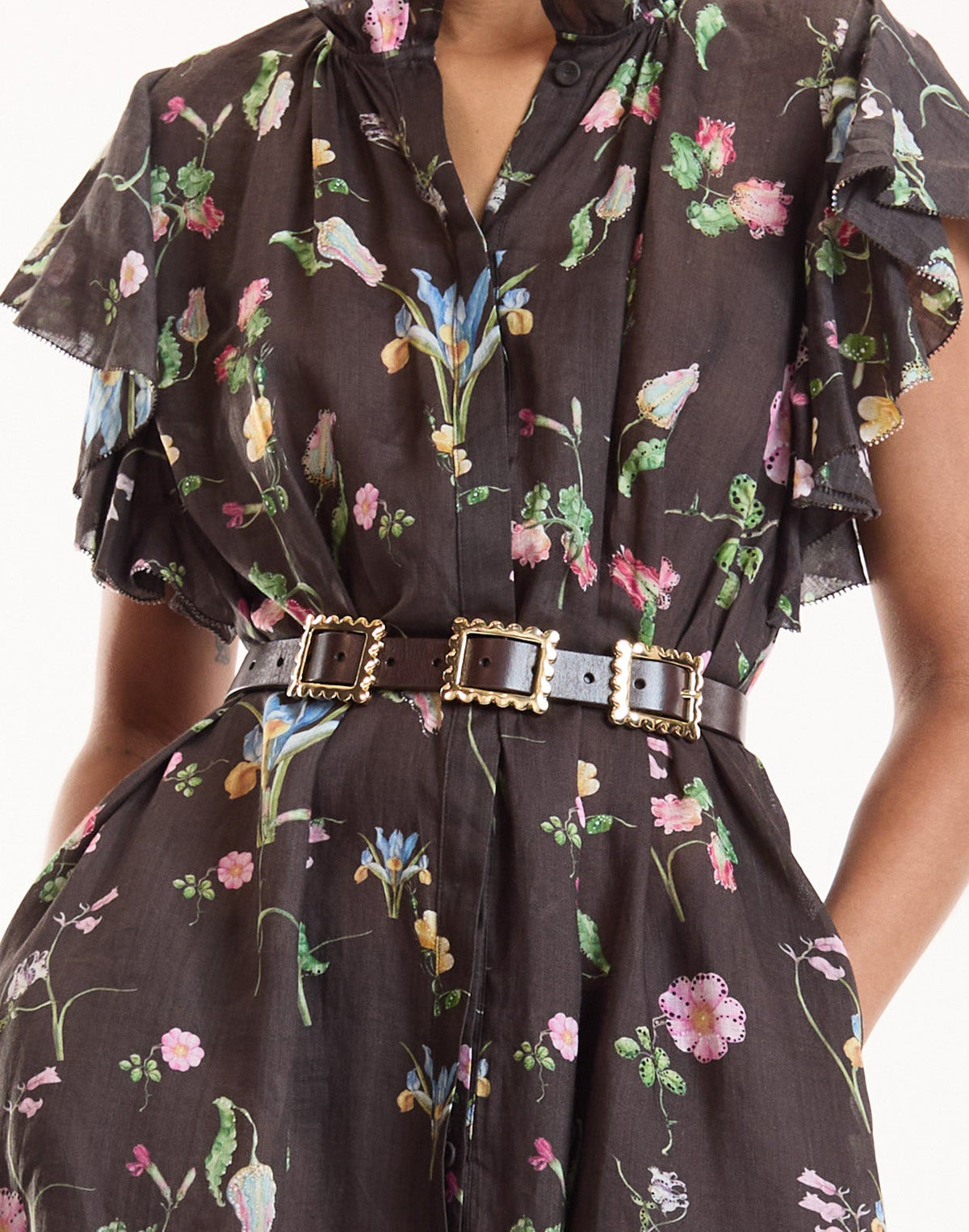 Gold Buckle Belt | Cynthia Rowley Accessories
