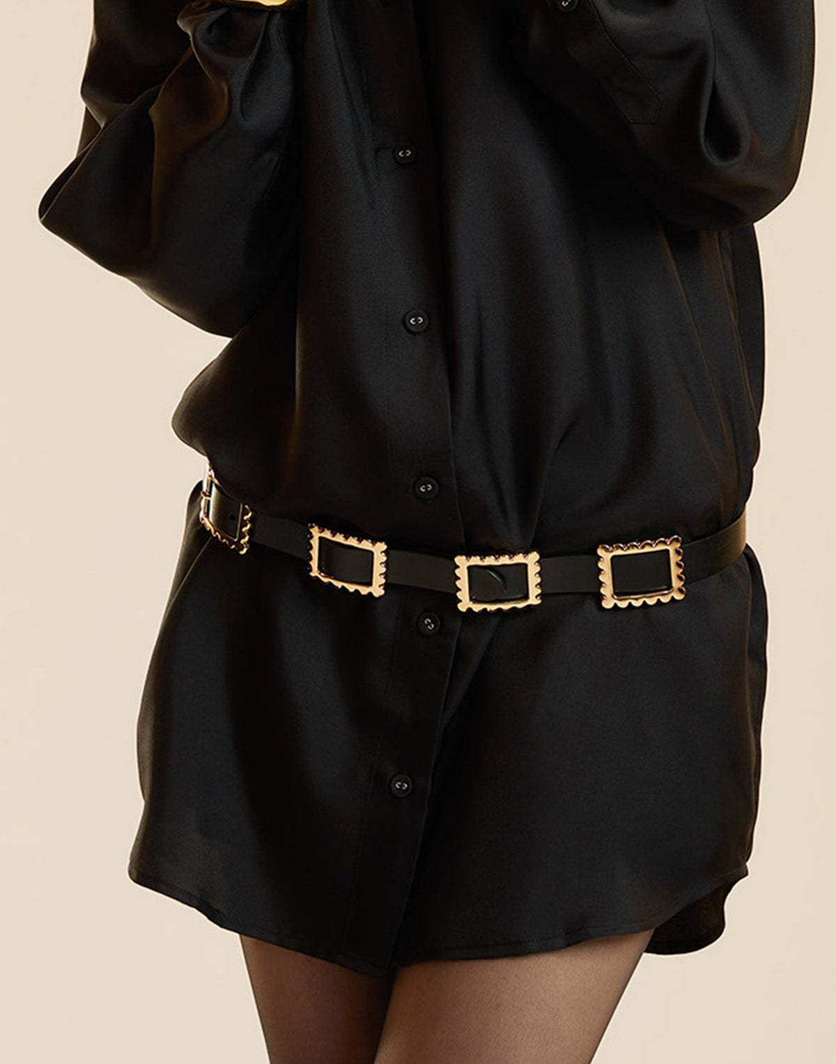 Gold Buckle Belt | Cynthia Rowley Accessories