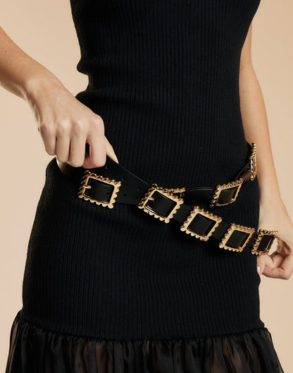 Gold Buckle Belt | Cynthia Rowley Accessories