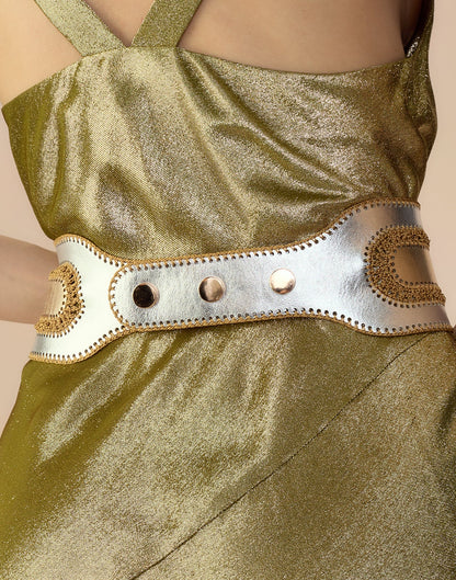 Metallic Vegan Leather Belt | Cynthia Rowley Accessories