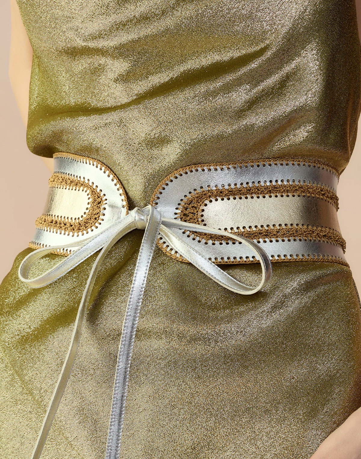 Metallic Vegan Leather Belt | Cynthia Rowley Accessories