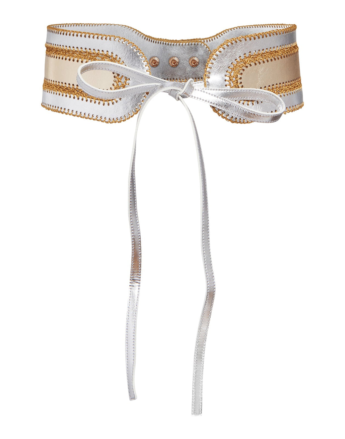 Metallic Vegan Leather Belt | Cynthia Rowley Accessories