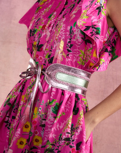 Metallic Vegan Leather Belt | Cynthia Rowley Accessories