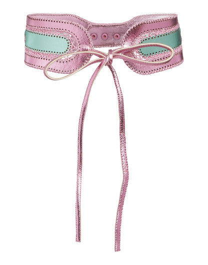 Metallic Vegan Leather Belt | Cynthia Rowley Accessories