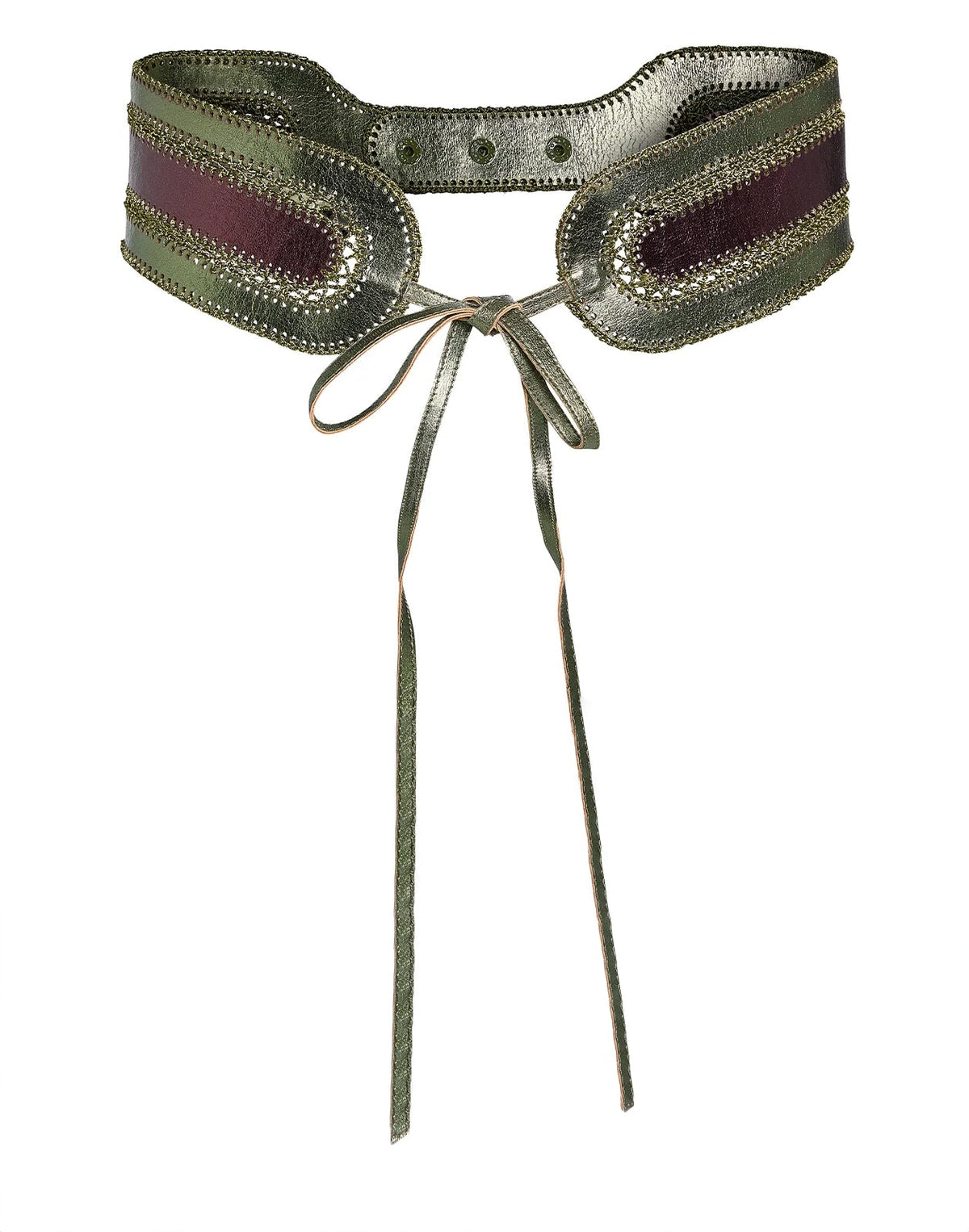 Metallic Vegan Leather Belt | Cynthia Rowley Accessories