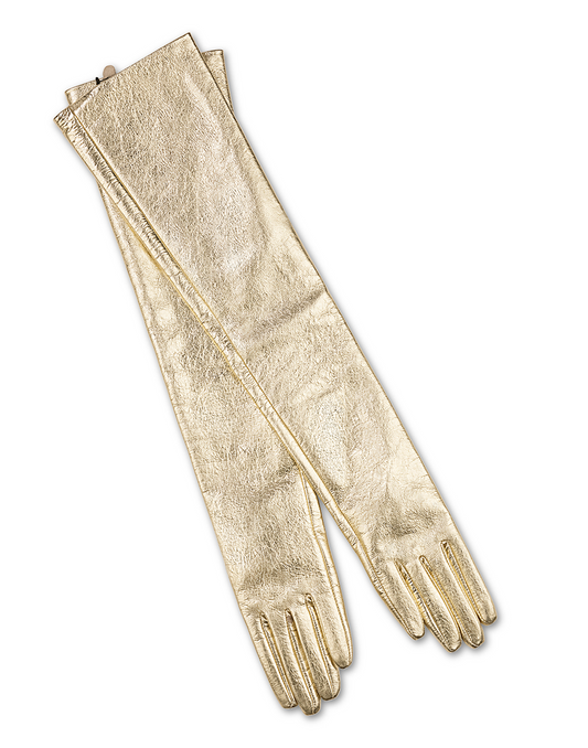 Bea Long Metallic Leather Gloves | Cynthia Rowley Accessories