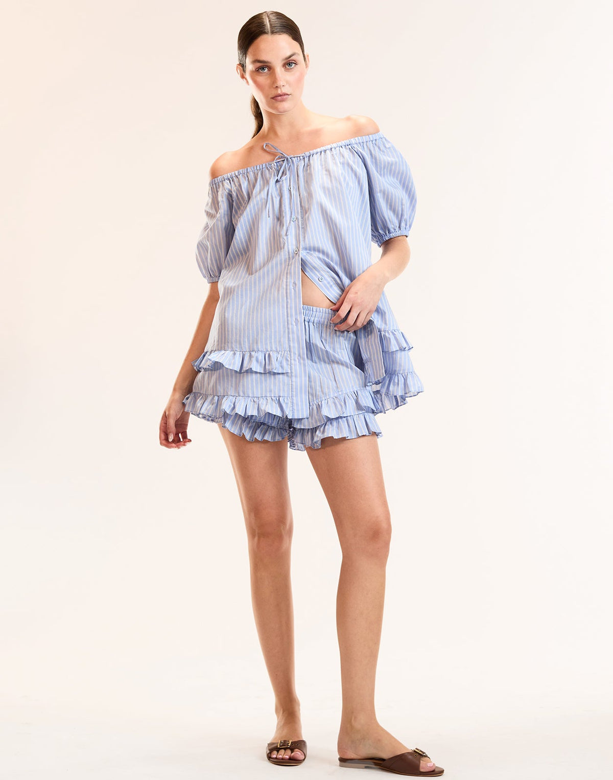 Bardot Stripe Shorts | Cynthia Rowley New Arrivals