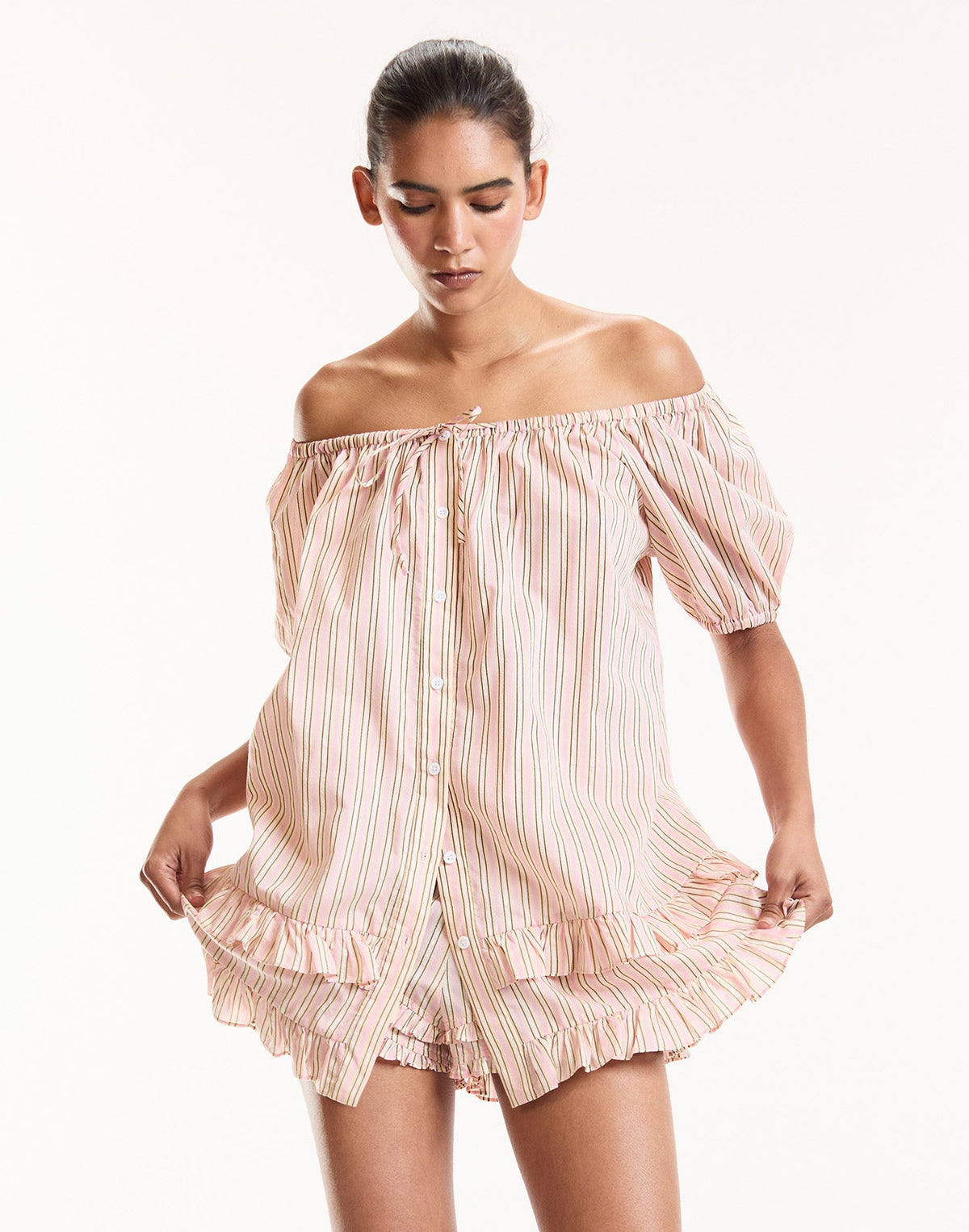 Bardot Stripe Short | Cynthia Rowley New Arrivals