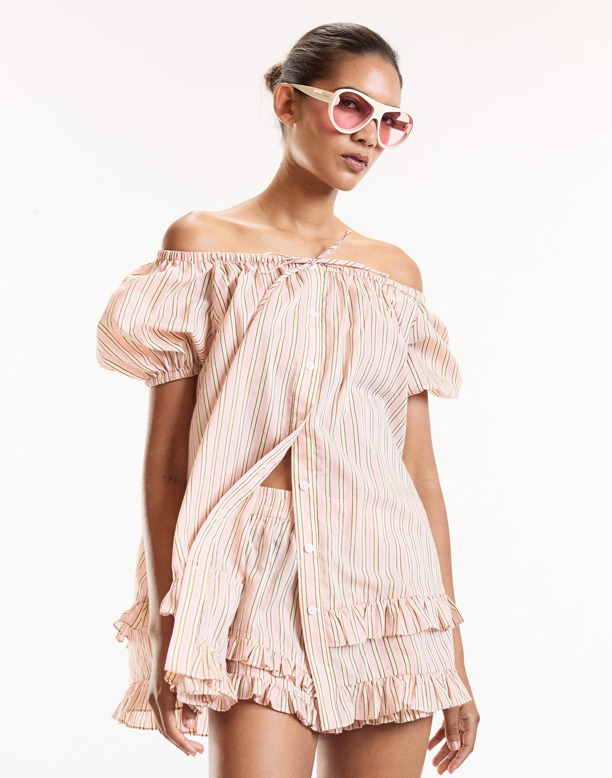 Bardot Stripe Short | Cynthia Rowley New Arrivals
