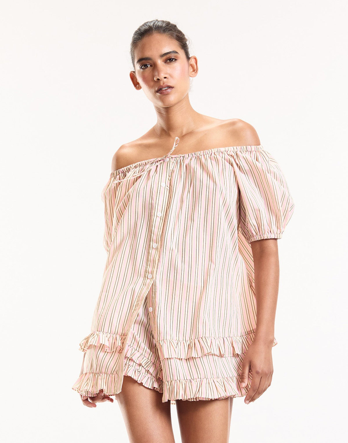 Bardot Stripe Short | Cynthia Rowley New Arrivals