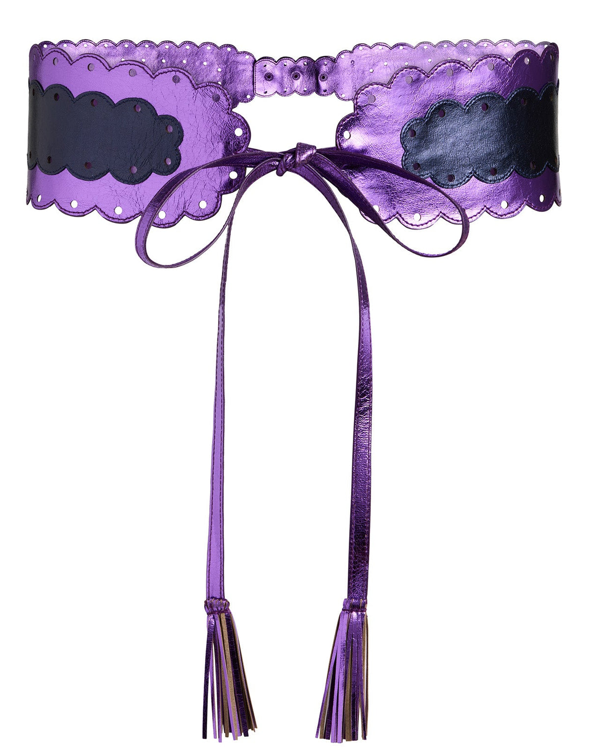 Metallic Scallop Belt | Cynthia Rowley New Arrivals