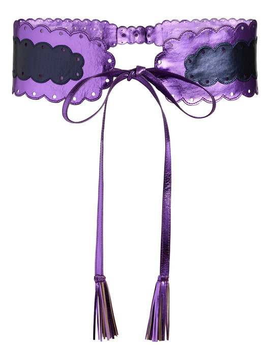 Metallic Scallop Belt | Cynthia Rowley New Arrivals