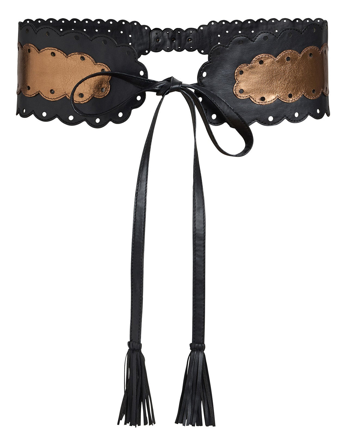 Metallic Scallop Belt | Cynthia Rowley New Arrivals