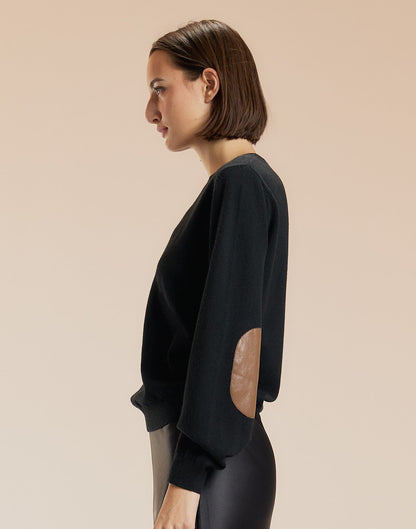 Pippa Elbow Patch Sweater | Cynthia Rowley New Arrivals