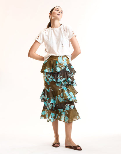 Ravello Ruffle Skirt | Cynthia Rowley New Arrivals