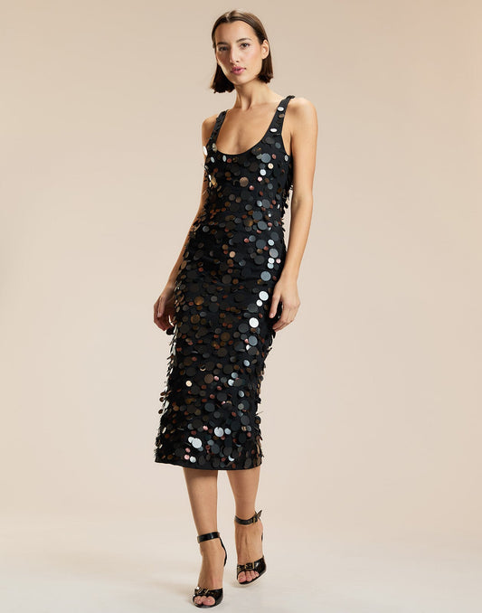 PAILETTE MESH TANK DRESS | Cynthia Rowley Sale